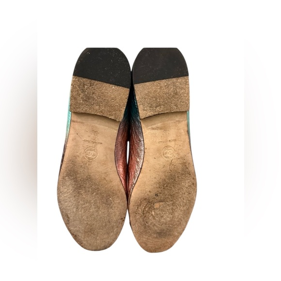 CHANEL rainbow 🌈 ombre metallic ballet ballerina flats shoes size 38 7 7.5 8 - Picture 9 of 12